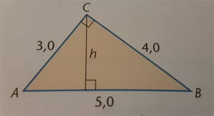 Can someone help me find a solution for the height of the $3,\;4,\;5$ triangle?