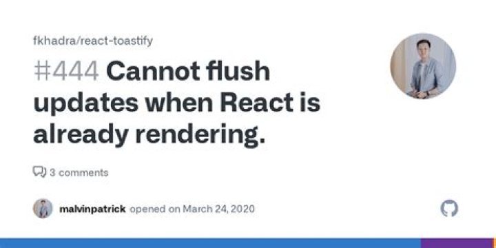 Cannot flush updates when React is already rendering