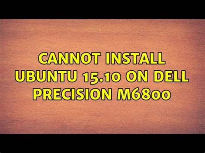 Cannot install Ubuntu 15.10 on Dell Precision M6800