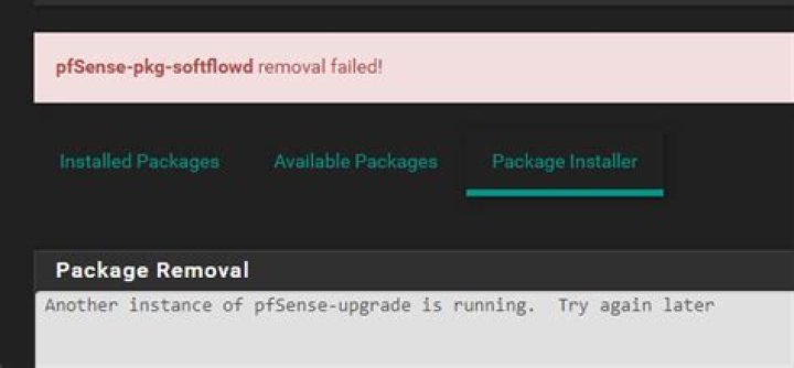 cannot remove package inted