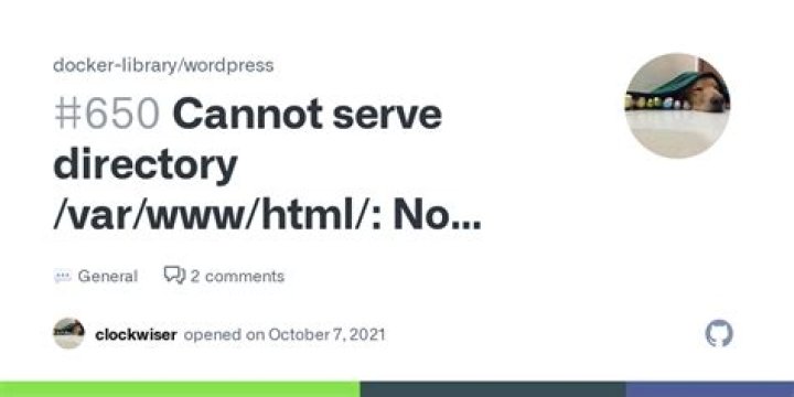 Cannot serve directory /var/www/html/: No matching DirectoryIndex