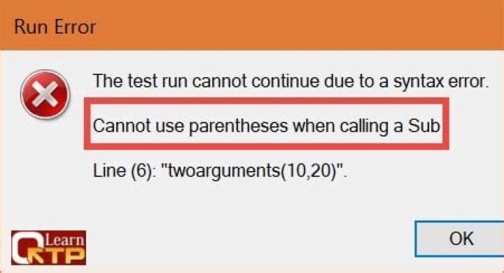 Cannot use parentheses when calling a Sub Error 800A0414 VBS