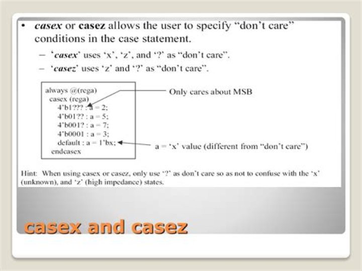 Casex vs Casez in Verilog