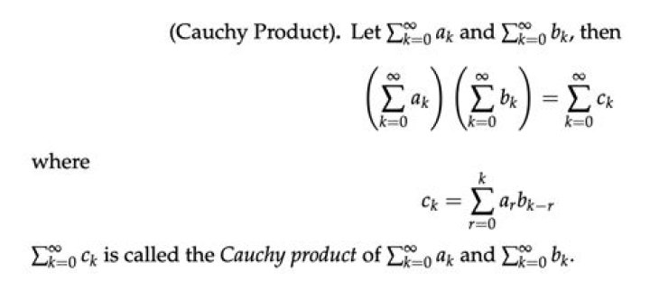 Cauchy product: how to calculate?