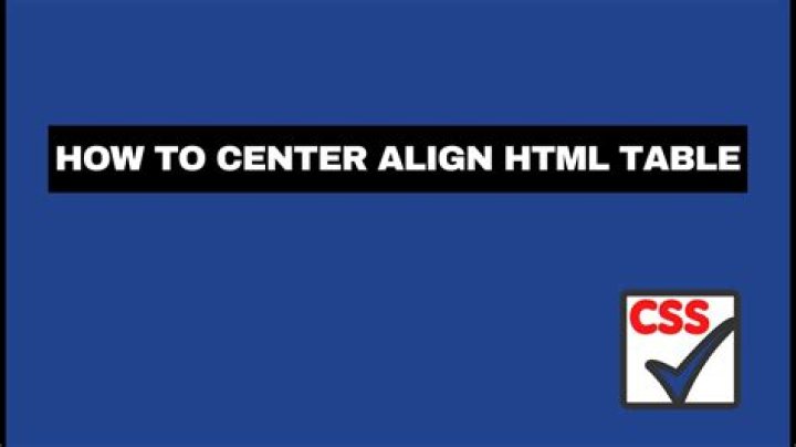 Center-align a HTML table