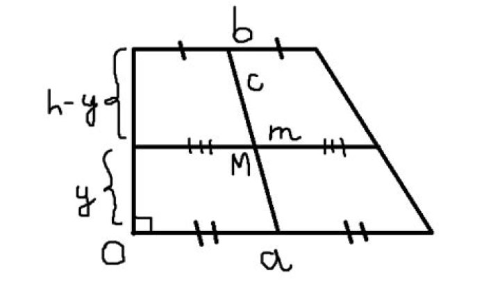 Center of mass of Right angle Trapezoid