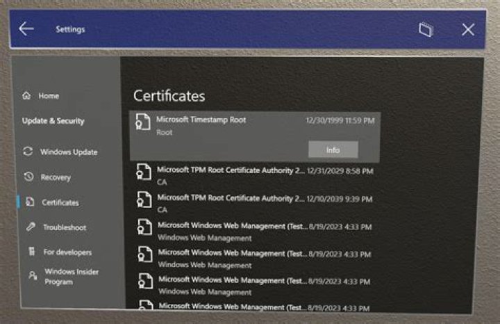 Certificate viewer