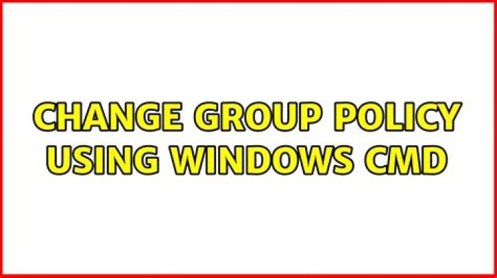 Change group policy using windows CMD