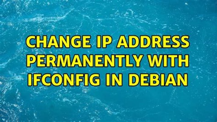 Change IP address permanently with ifconfig in Debian
