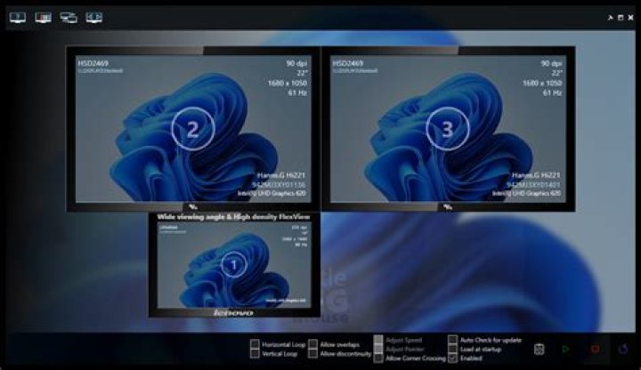 Change Relative Size of Multiple Monitors