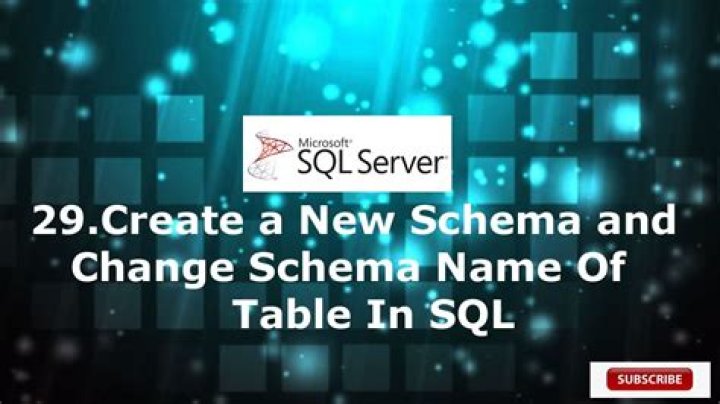 Change Schema Name Of Table In SQL