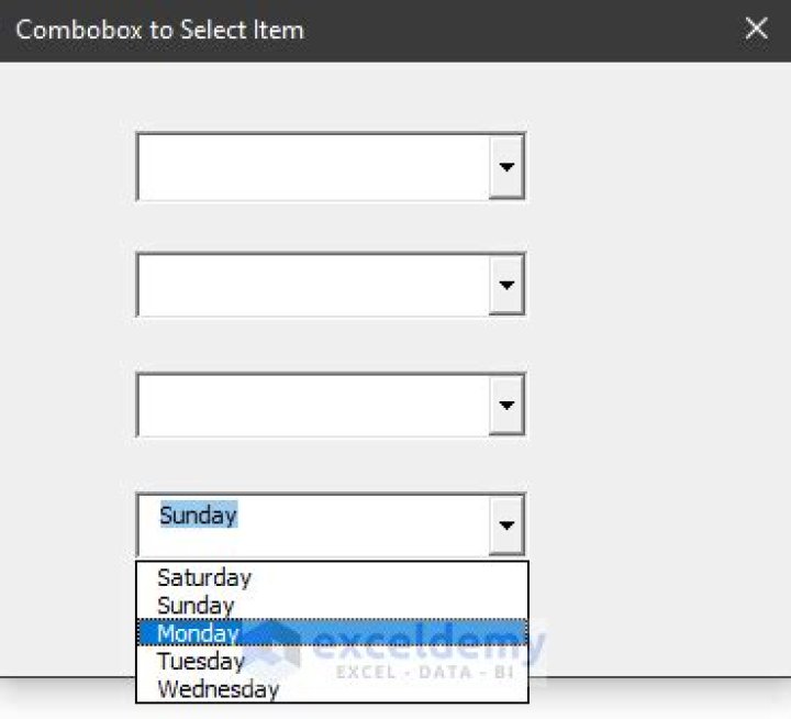change textbox value depending on combobox selected item