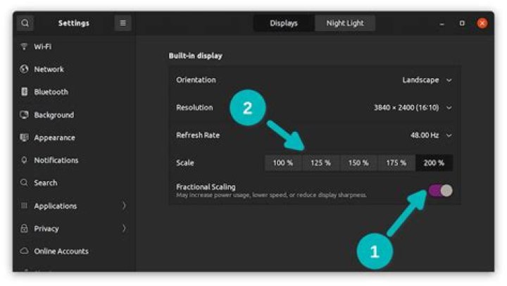 Change the display scaling on the fly