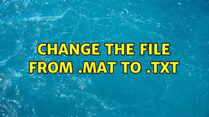 Change the file from .mat to .txt