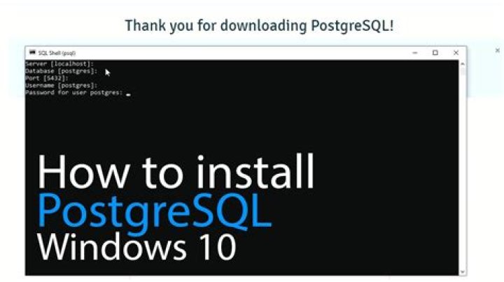 Changing default user for PostgreSQL on Windows 10?