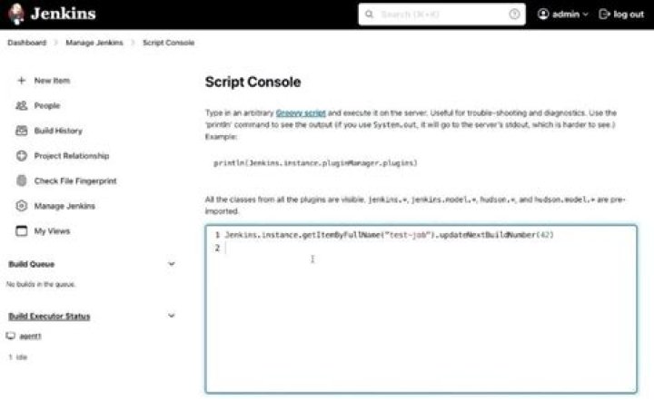 Changing Jenkins build number