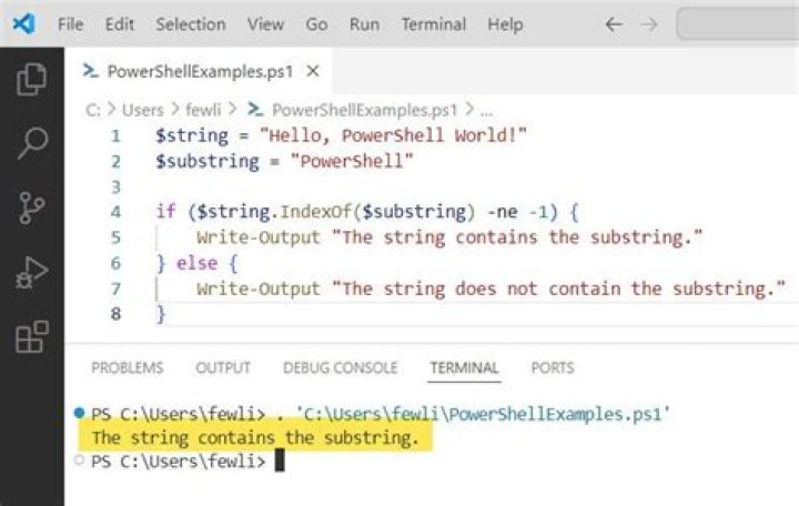 Check if a string contains any substring in an array in PowerShell