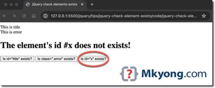 Check if element exists in jQuery [duplicate]