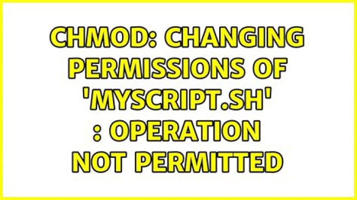 chmod: changing permissions of ‘my_script.sh’: Operation not permitted