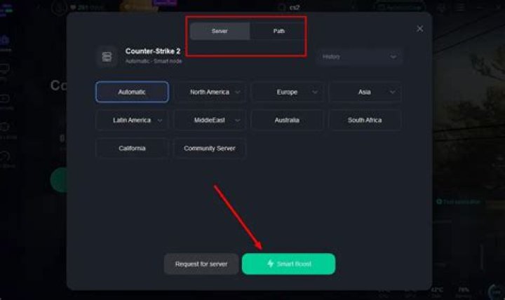 Choose server udate