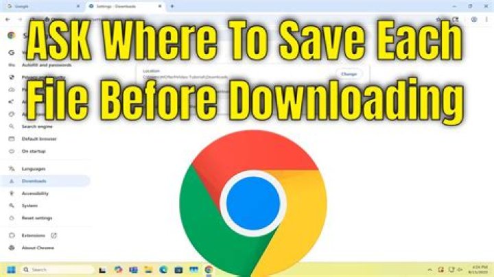 Chrome does not ask where to save each file before downloading