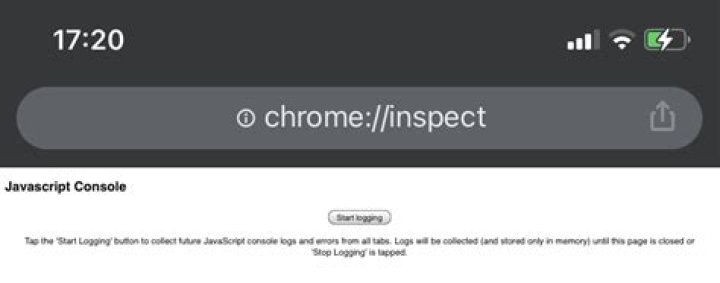 Chrome for iOS Console