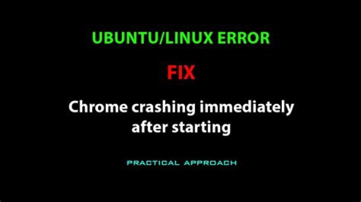 Chrome suddenly crashing just after starting