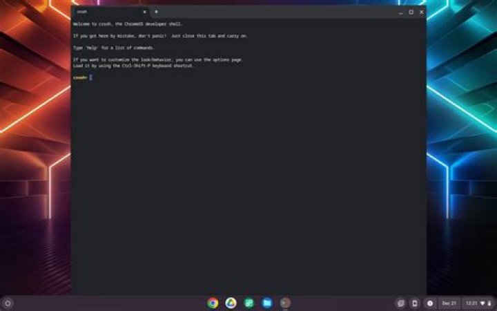 Chrome untrusted terminal and/or crosh