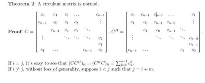 Circulant vs normal