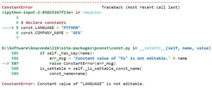 Class constants in python