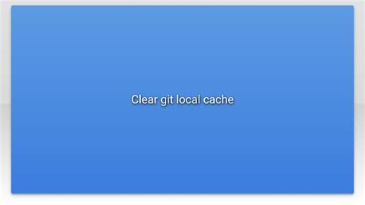 Clear git local cache