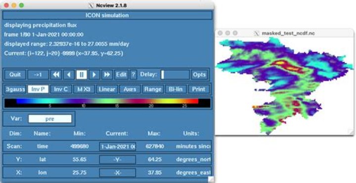 Clipping a NetCDF file with rioxarray, problems with sizing