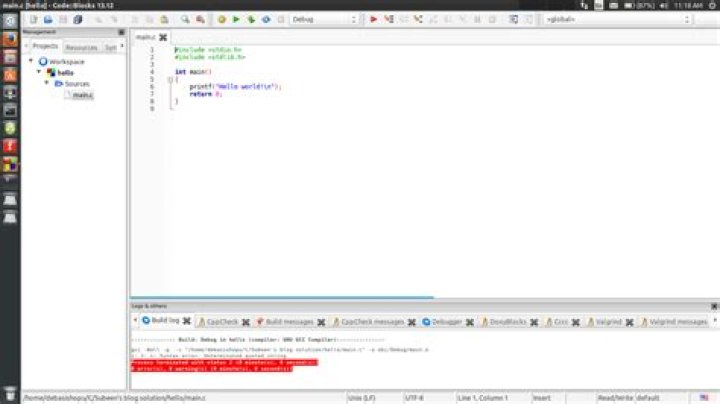 Code::Blocks error: 