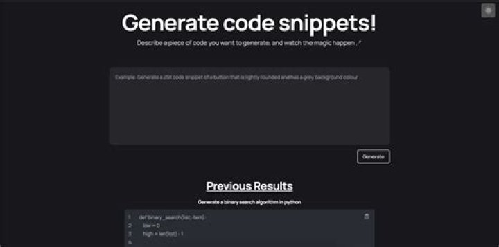Code Snippet Result Image