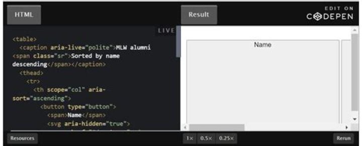 Codepen result