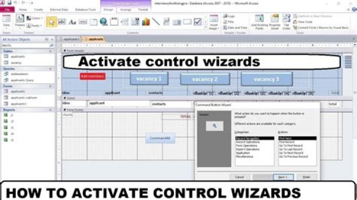 Command Button Wizard doesn't start
