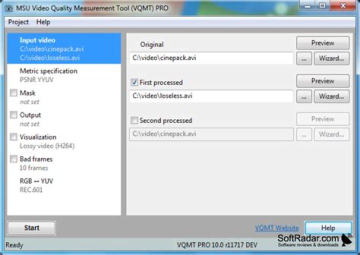 Compare two video files to find out which has best quality