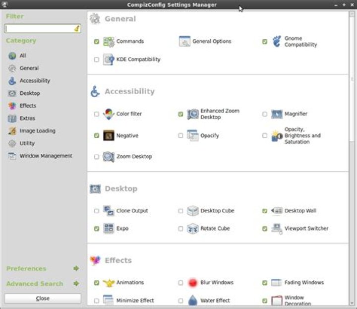 CompizConfig Settings Manager