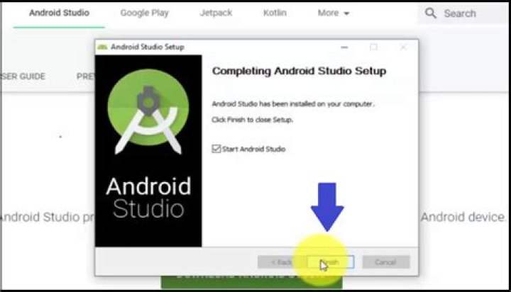 Completed installation of Android studio