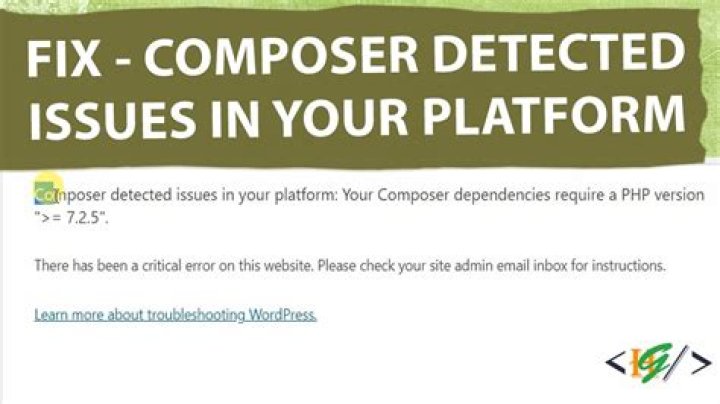 Composer detected issues in your platform: Your Composer dependencies require a PHP version 