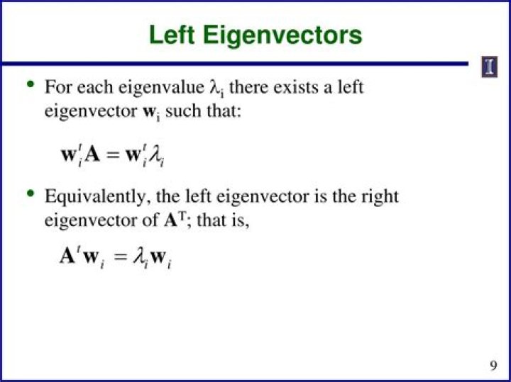 Compute Left Eigenvectors