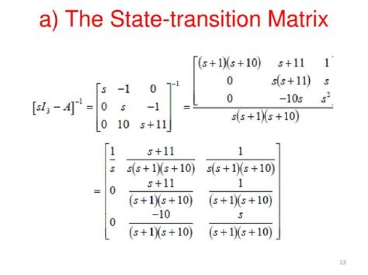 Computing the state transition matrix