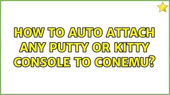 ConEmu: How to attach PuTTY