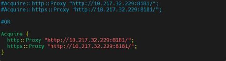Configure proxy for APT?