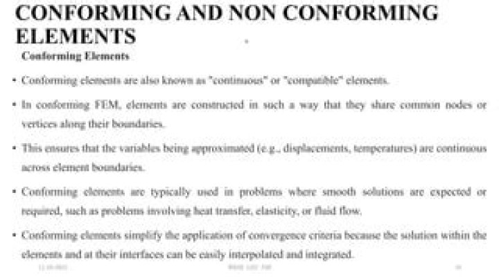 Conforming and non-conforming FEM
