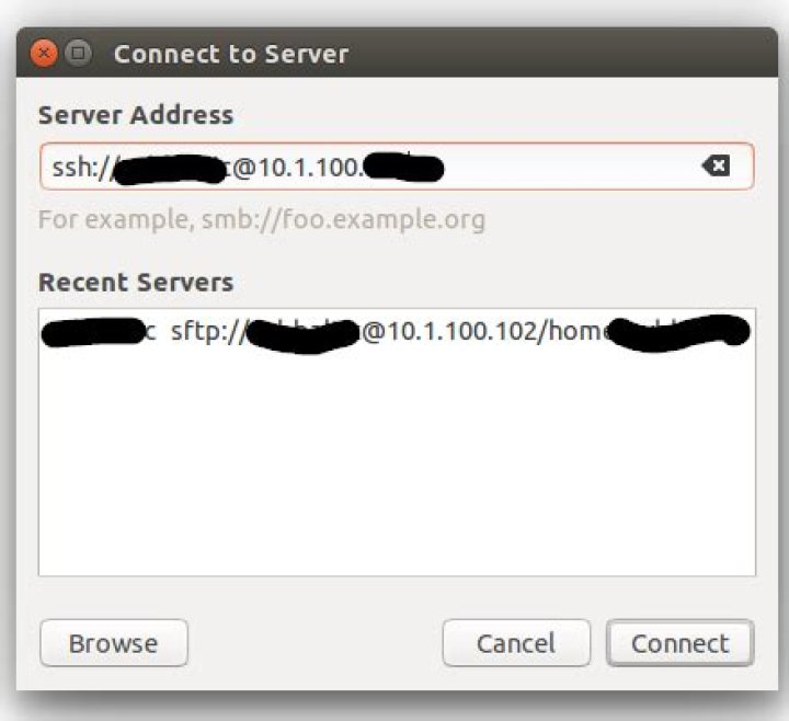 Connect to SSH server using Nautilus