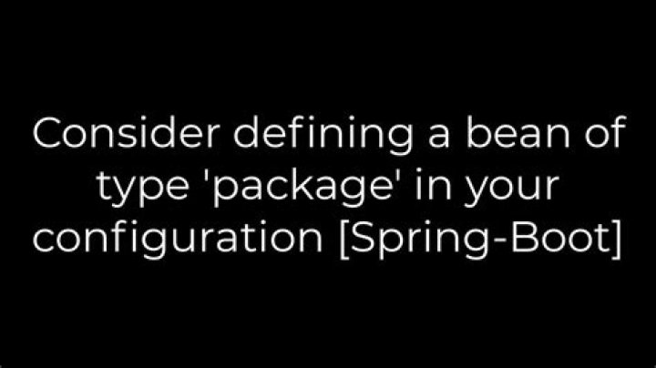 Consider defining a bean of type 'package' in your configuration [Spring-Boot]