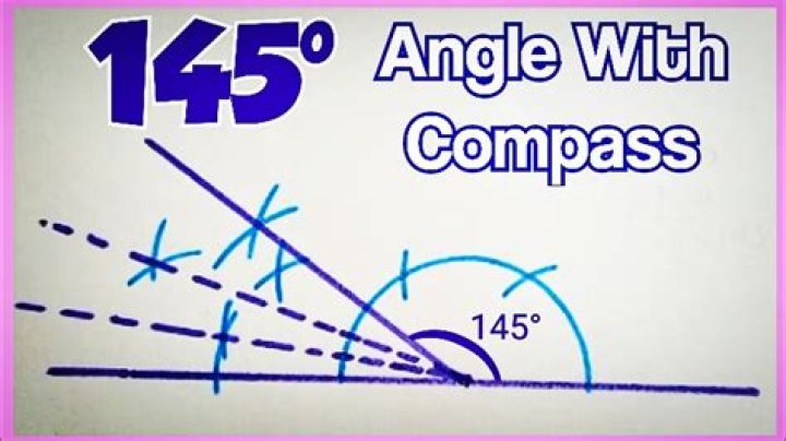 Construction of 145 degree angle