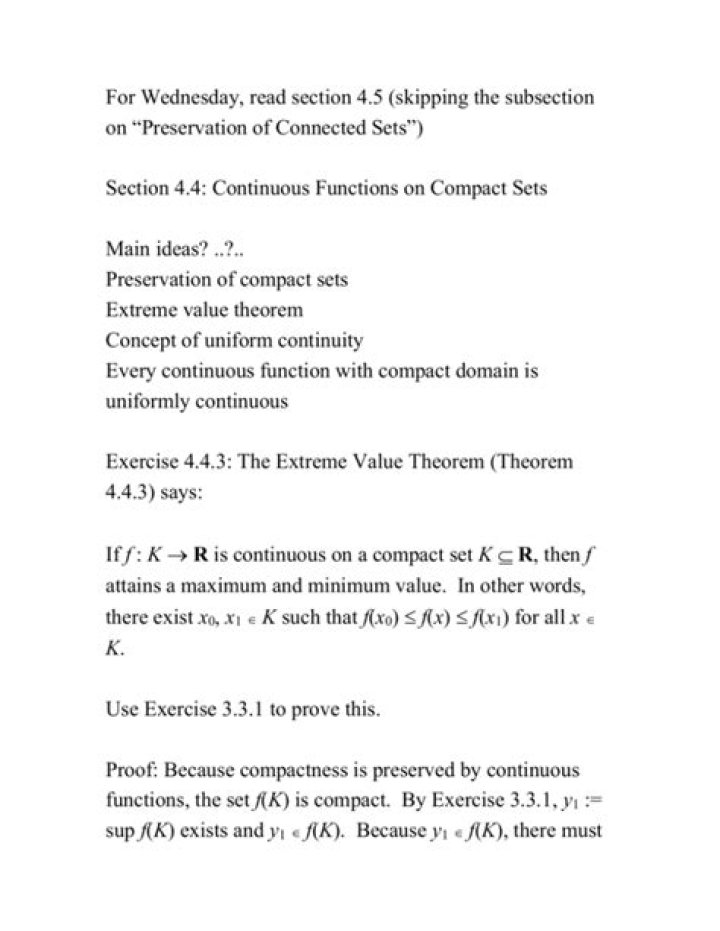 Continuous functions on a compact set