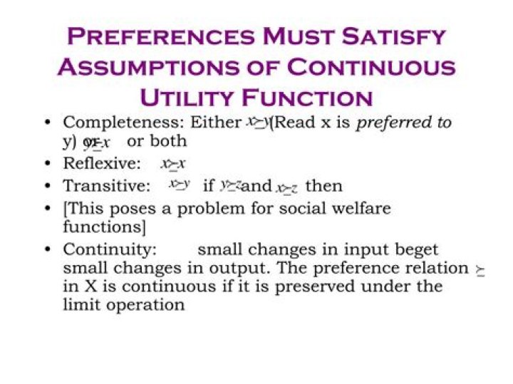 Continuous utility function